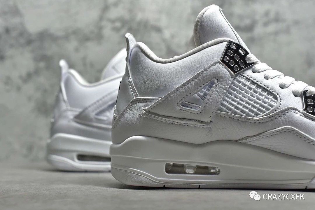 乔丹aj4 纯白 air jordan 4 pure money 白猫篮球鞋上脚