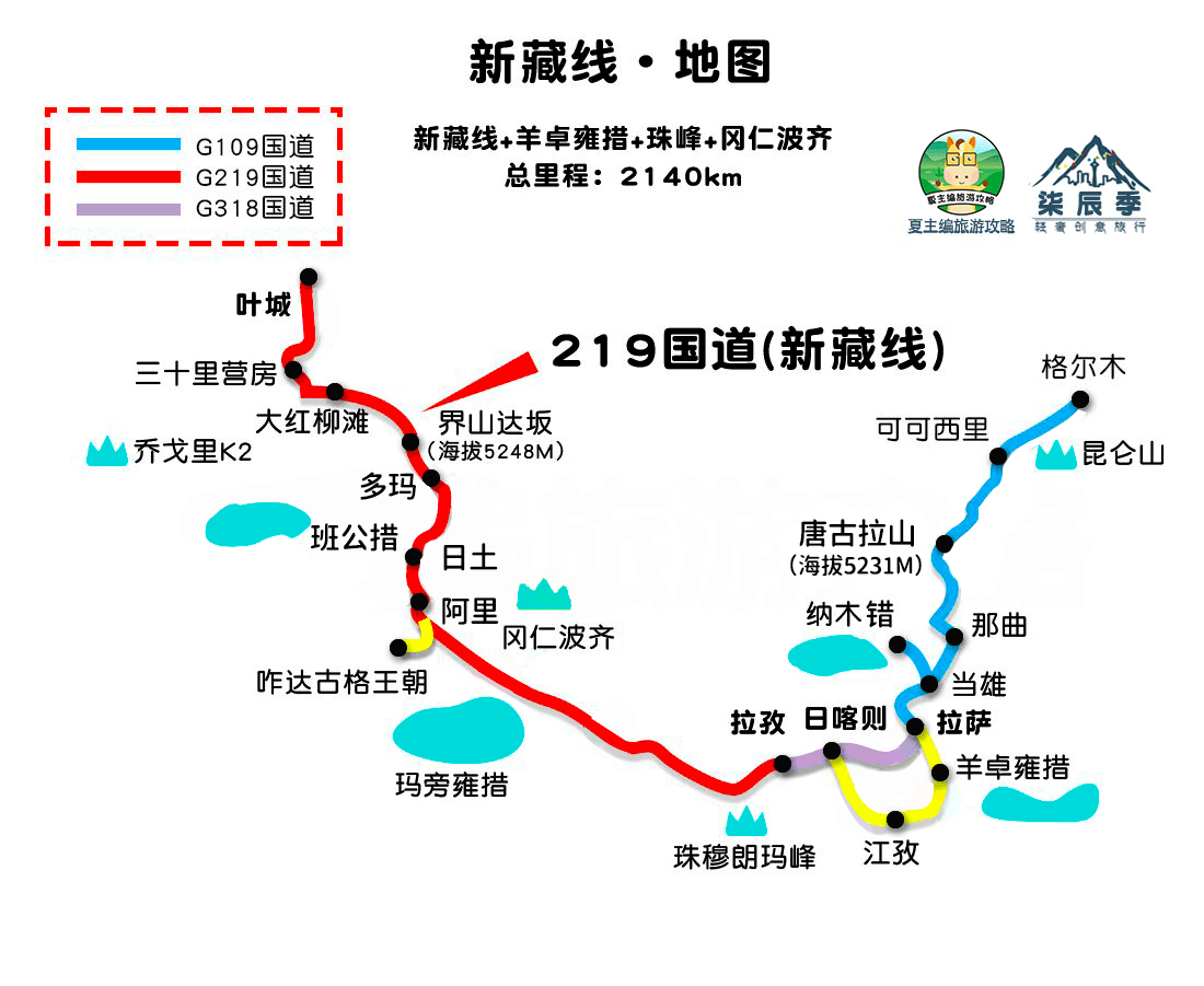 西藏旅游地图合集:川进青出仅常规线路,阿里大环线才是终极挑战