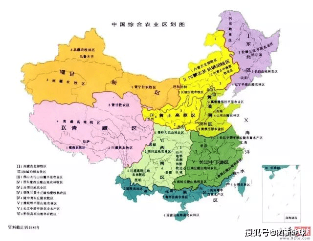 中国的高清卫星地图地形气候农业区划地图地理老师必备素材