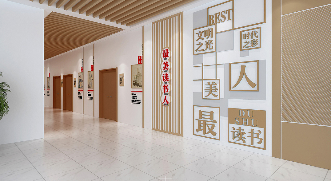 企业文化展厅的荣誉墙设计是强调企业资质区域