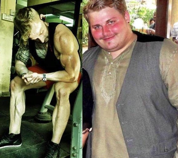三百多斤男子为了完成女友对自己的期望,一年变身肌肉