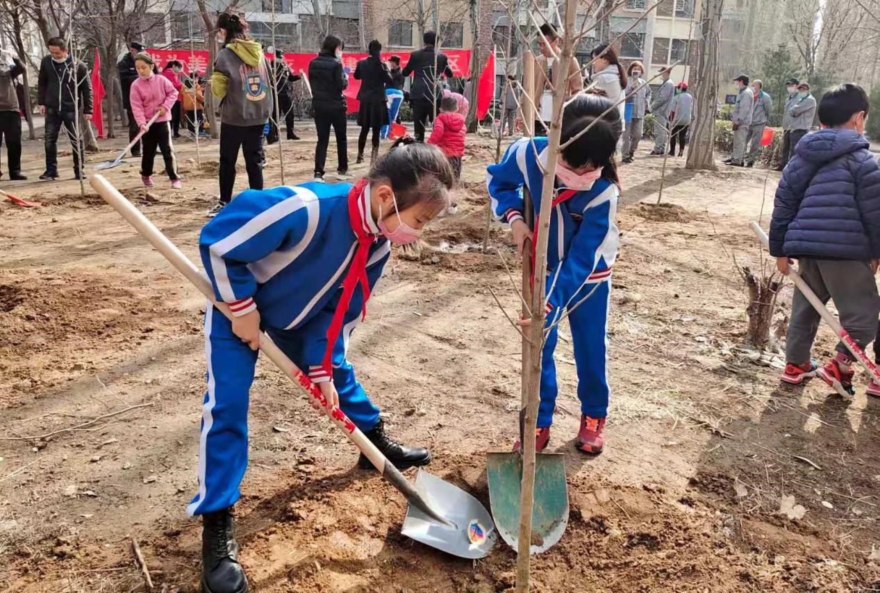 图为三河市美林社区的孩子们协作植树 返回搜             责任编辑