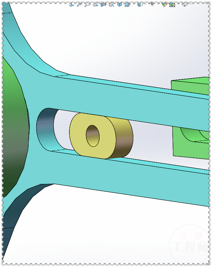 用solidworks制作的有两个滑块的滑槽机构