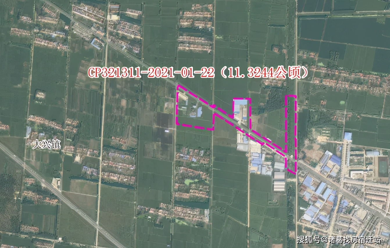 开发片区 21(cp321311-2021-01-21)位于大兴镇,南至 325    省道,西至