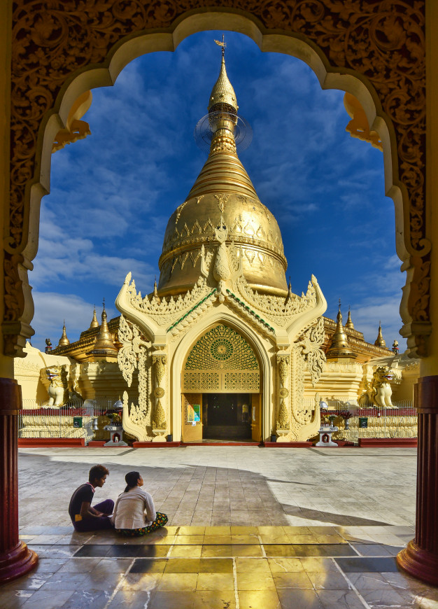 缅甸寺庙唯美图片