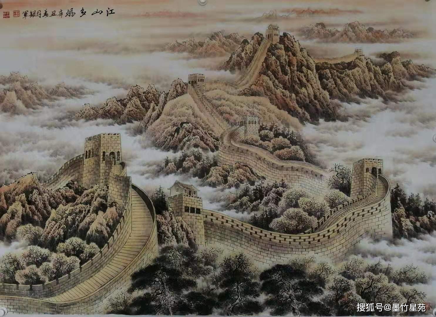 中国实力派画家李银军作品《长城》