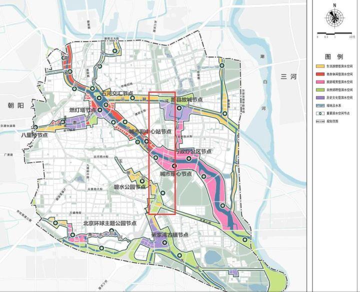 三角区由六环路和运河,通燕高速包围,以西是通州运河cbd,以东是市政府