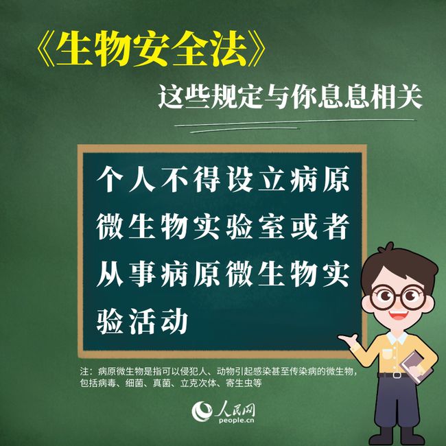 《生物安全法》今起实施 这些规定与你息息相关