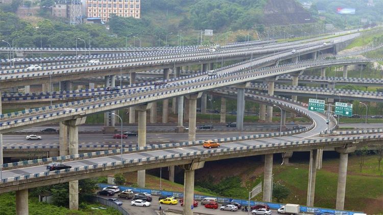 原创中国最复杂的立交桥,设有15条匝道,如同立体迷宫,导航都迷路