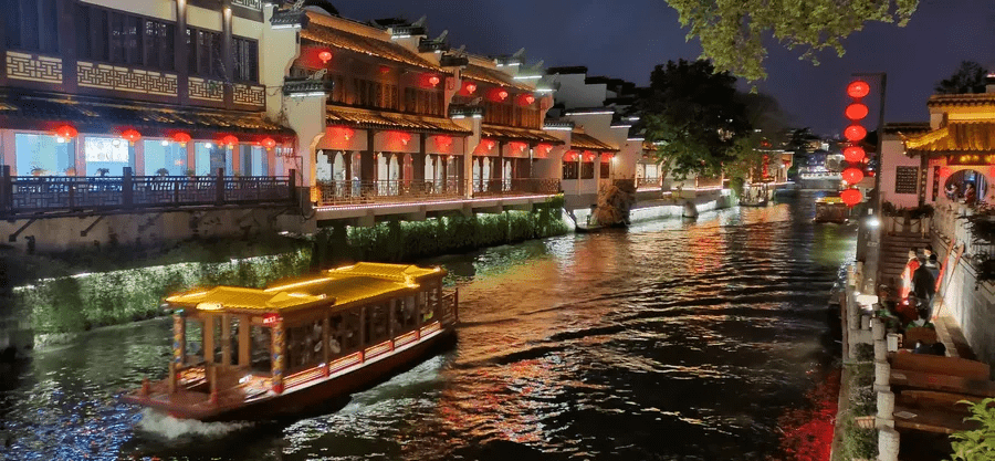 天之水网夜拍秦淮河_南京市