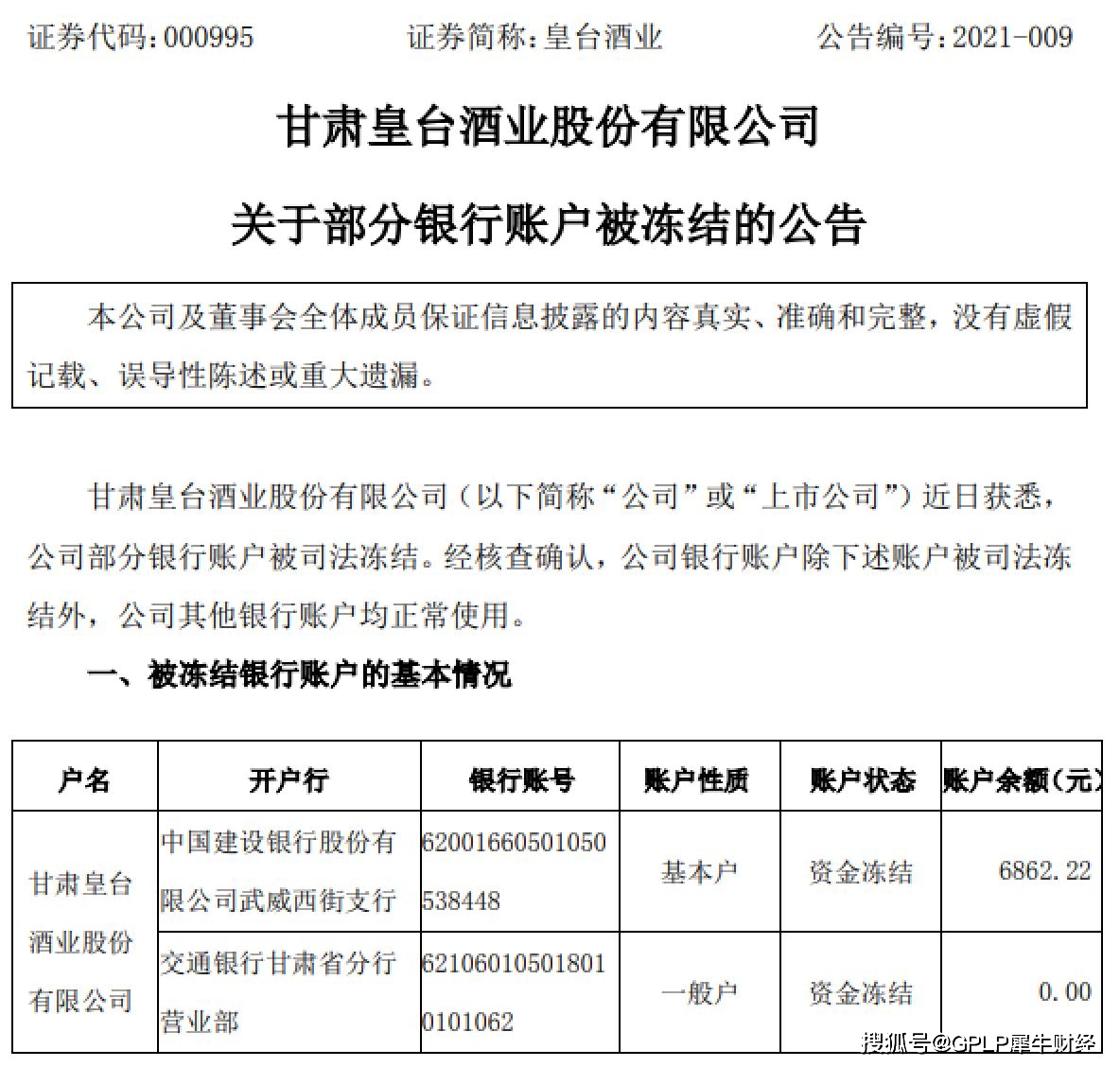 摘掉st帽子的皇台酒业返亏 上市20年五次更换实控人