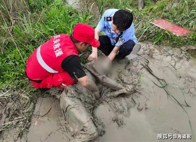 原创浙江一老人深陷泥潭动弹不得:虽患有老年痴呆,却挣扎17小时求生