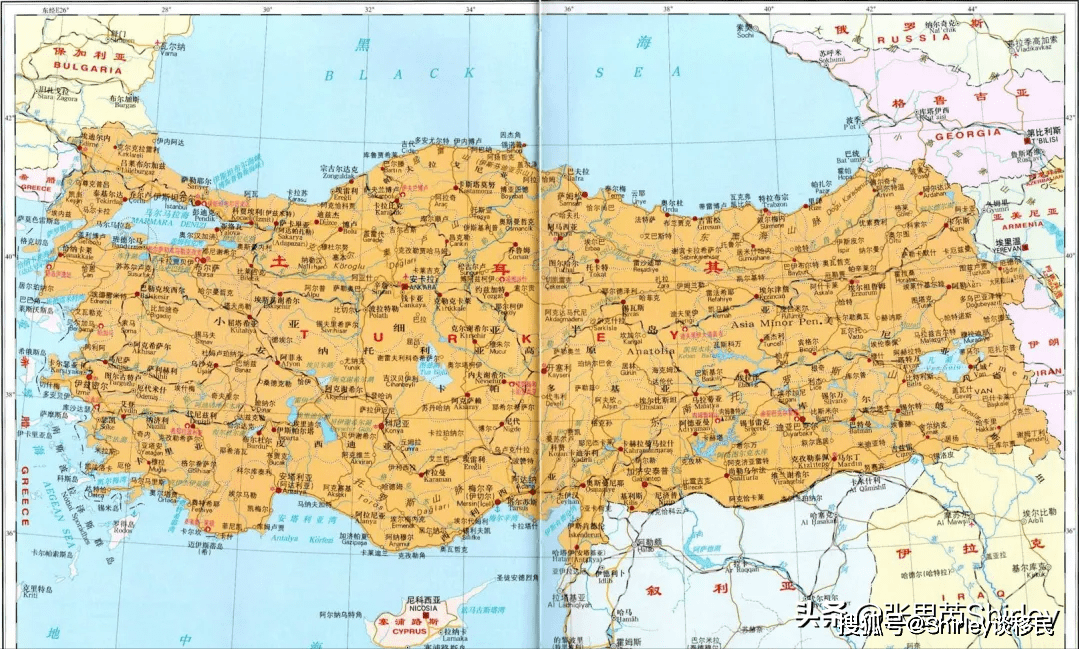首先来看看土耳其的地理位置土耳其国土面积为783,562平方公里.