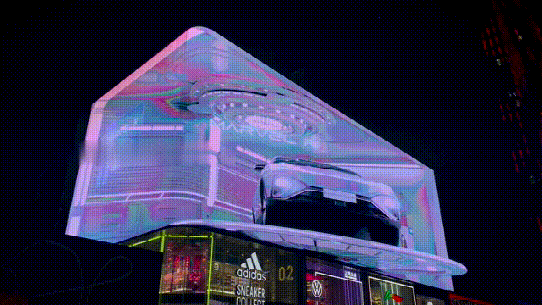 超炫酷裸眼3d大屏打造城市夜景新地标