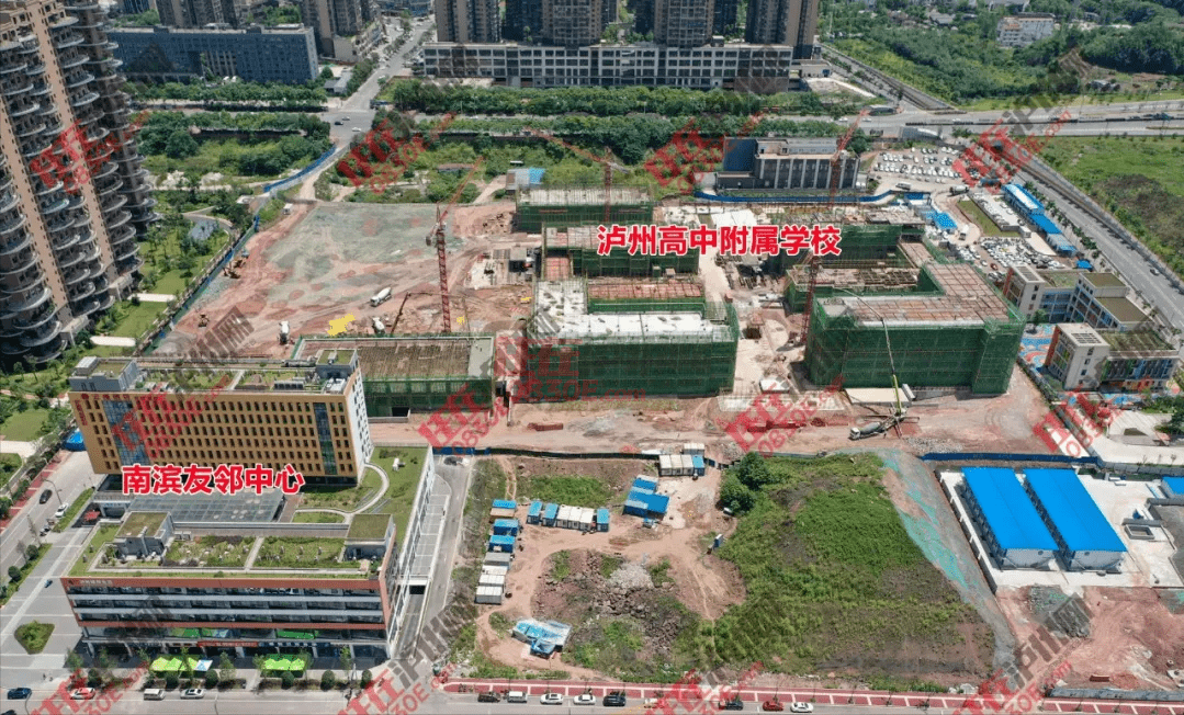 和泸州市大岩山小学正在建设,沱江新城小学,沱江新城中学也在规划之列