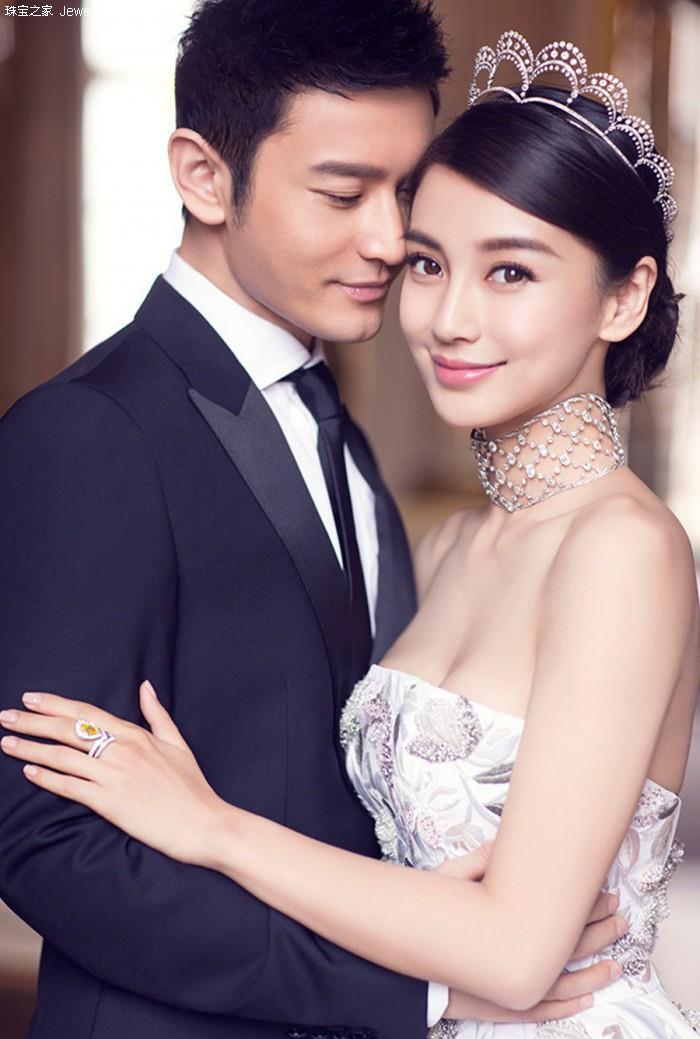 黄晓明和angelababy婚纱照