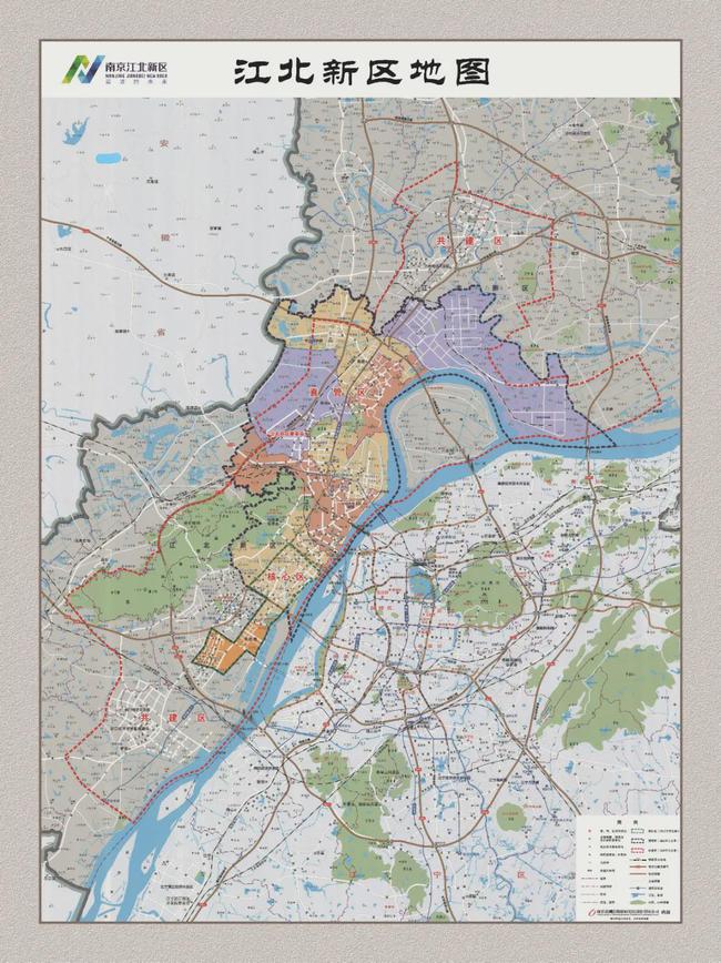 南京江北新区地图(图片来源于南京江北新区官网) 江苏省委省政府