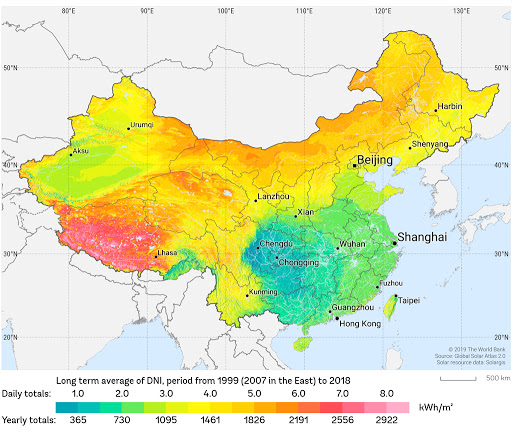 【中国太阳能资源分布】除了光伏发电站,直接将太阳能转化成电能,光伏