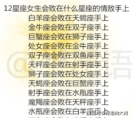 12星座女生会败在什么星座的