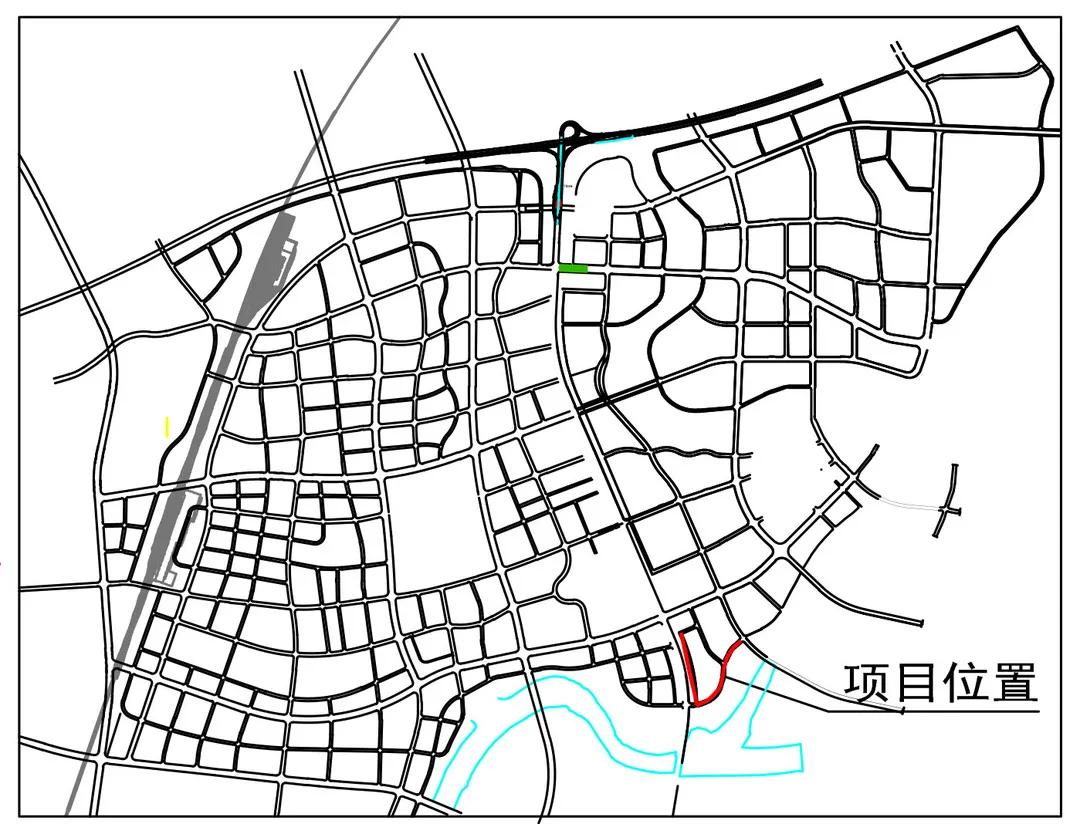 高铁新城鹿鸣社区西侧道路工程项目位于衢州市智慧新城闵江大道以北