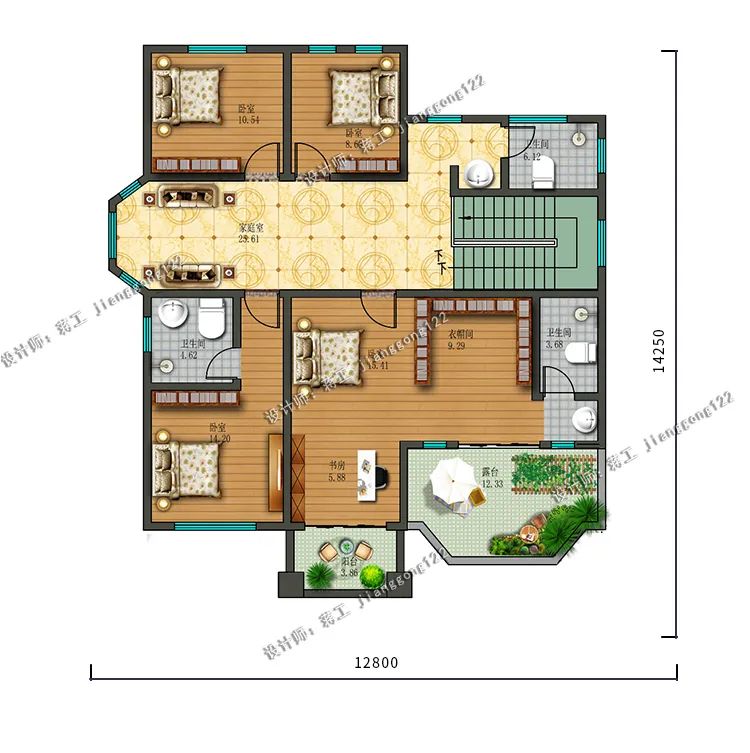 原创农村建房堂屋不能少,6款带堂屋二层别墅,网友:第5款真的很赞
