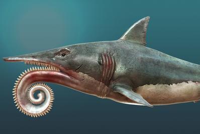 世界上最怪异的鲨鱼,牙齿就像是电锯一样,长达15米