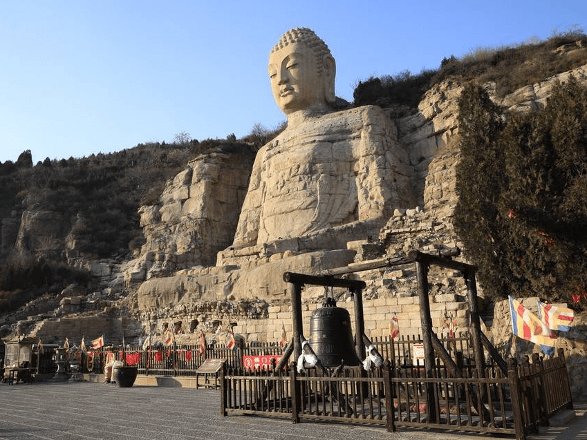 山西太原蒙山大佛 中国现存最早的摩崖石刻塑像
