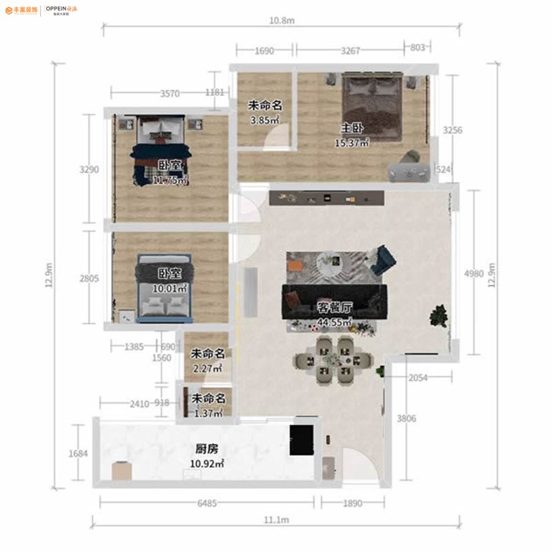 仁寿北城时代二期装修效果图,北城时代户型图