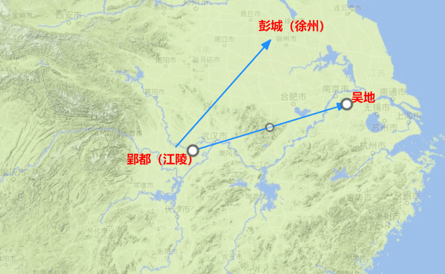 原创项羽都彭城,在楚国东部,却为何不称"东楚"而称"西楚"霸王?