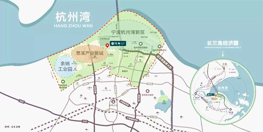 杭州湾新区地处宁波市域北部,杭州湾跨海大桥南岸,上海,杭州,宁波