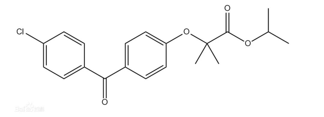 fenofibrate有机分子结构 来源:百度百科