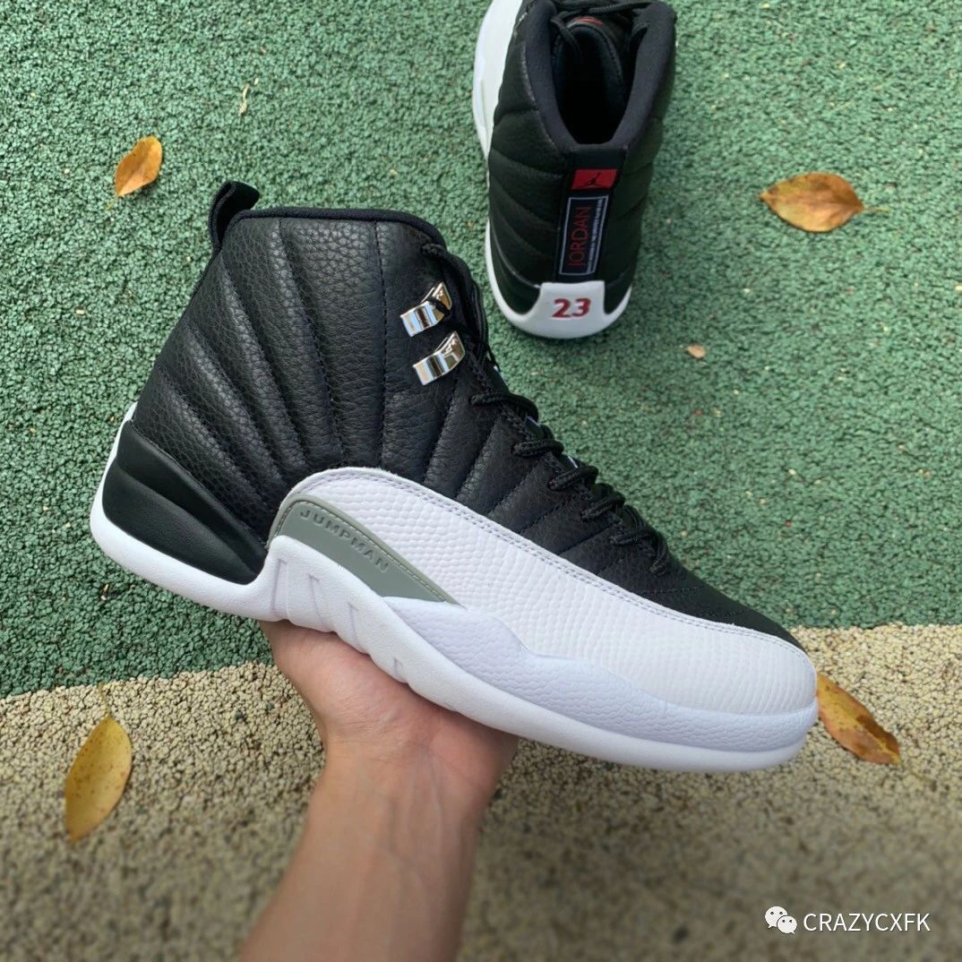 乔丹air jordan 12 playoffs 季后赛aj12代黑白篮球鞋