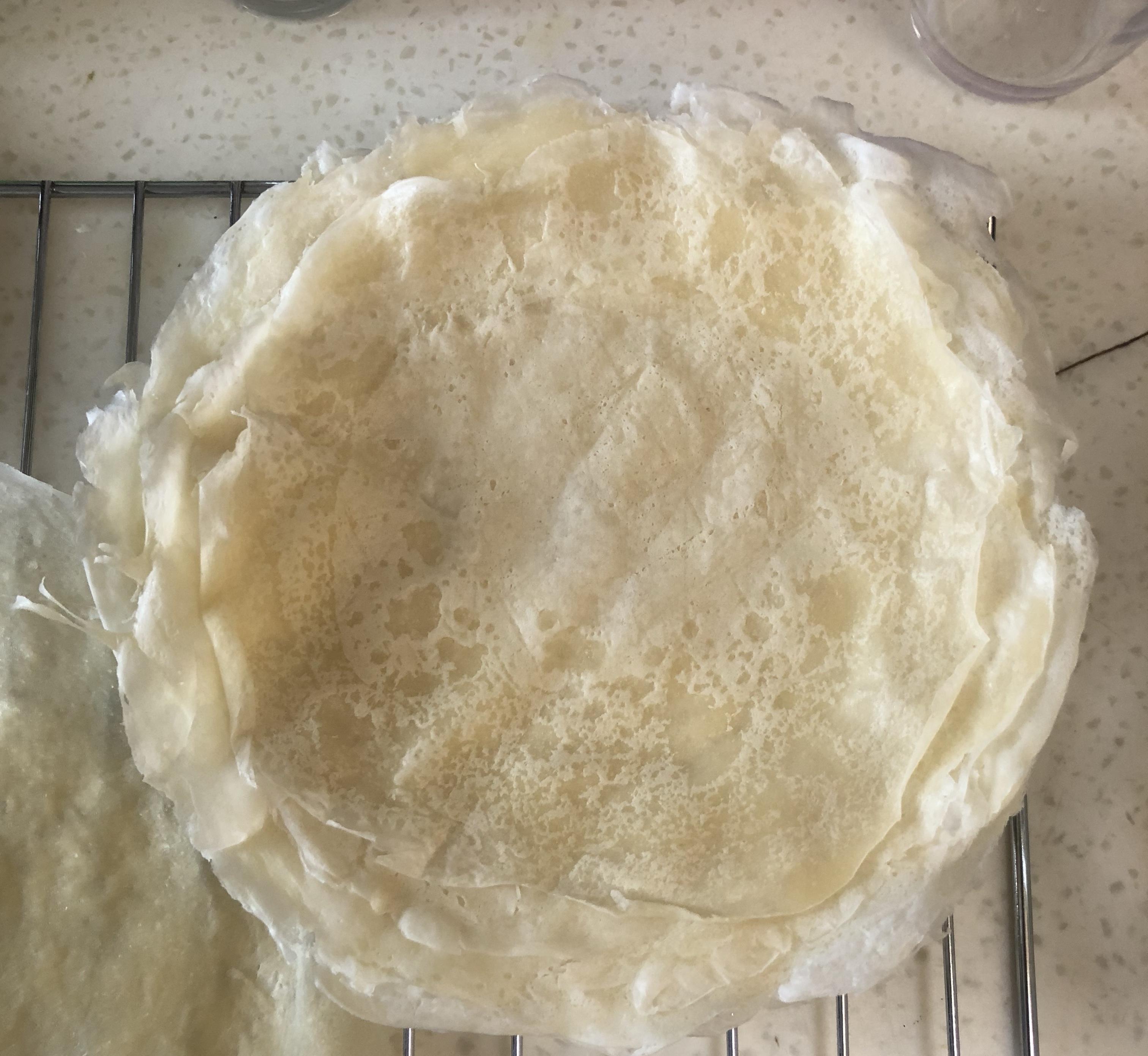 自制闽南润饼皮(薄饼皮)福建春卷皮-水面的黄金比例