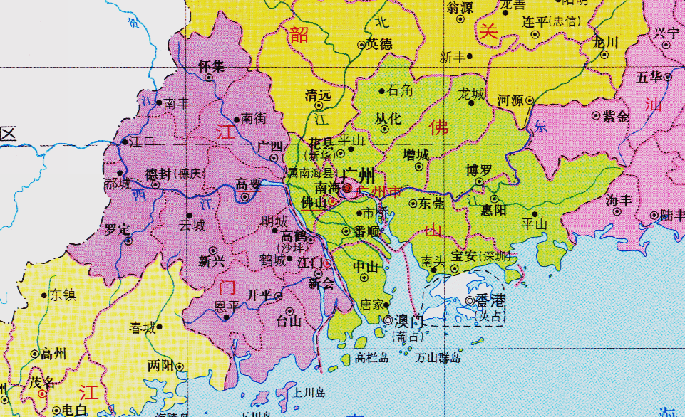 广东省的区划调整21个地级市之一江门市为何有7个区县