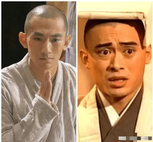 以前的虚竹圆头圆脑,傻里傻气,现在张天阳扮演的虚竹面容瘦长,一副