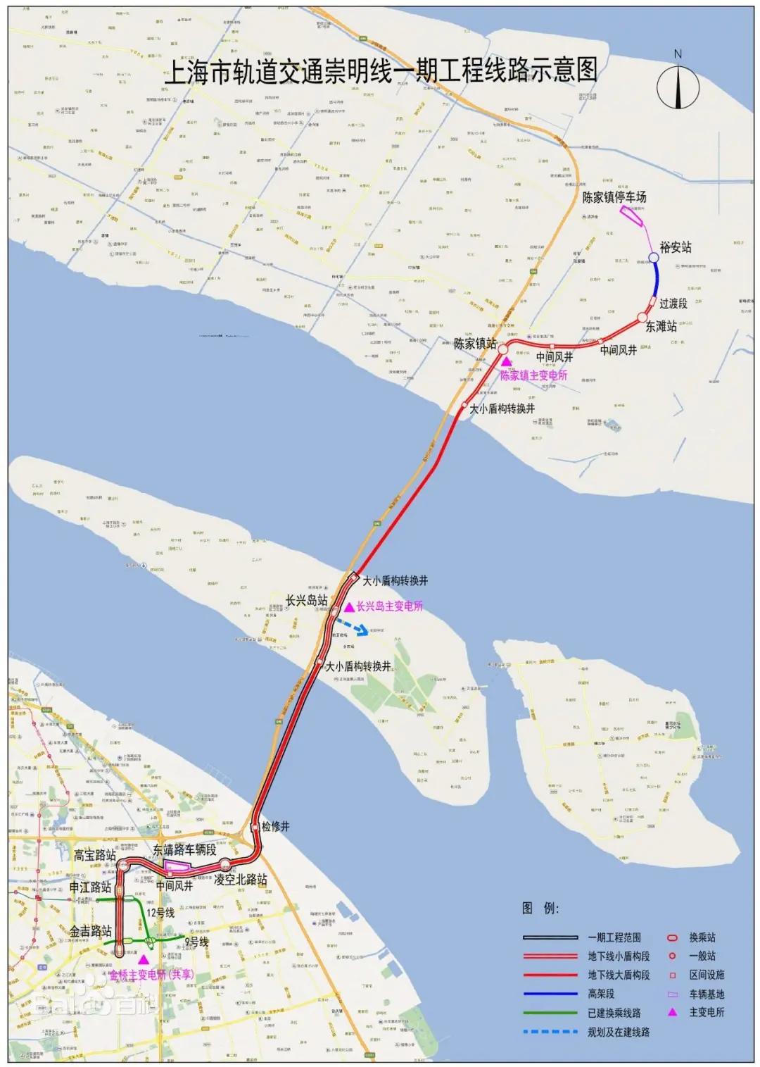 2021年3月底,轨交崇明线一期工程(浦东到长兴段)已正式进入施工阶段.