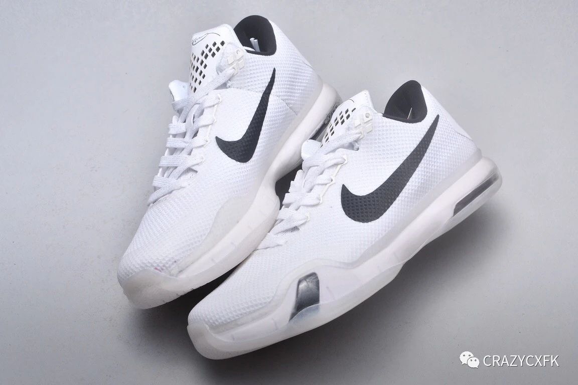 耐克nike kobe 10 fundamentals 科比黑白低帮篮球鞋