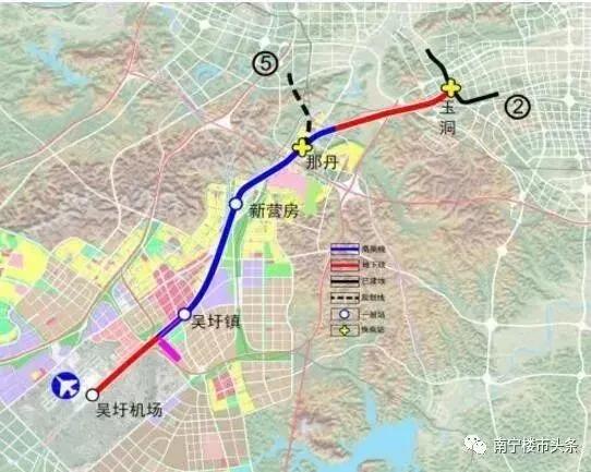 机场线规划线路图(图源:南宁轨道交通)