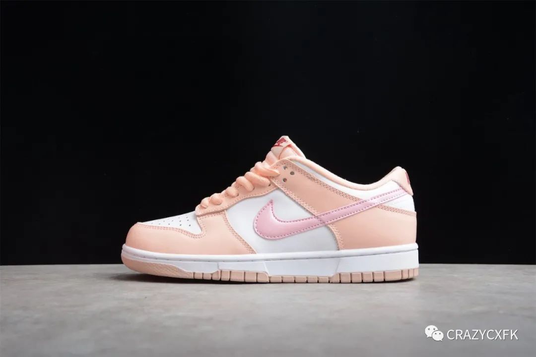 耐克nikedunklowpinkvelvet粉白情人节运动板鞋