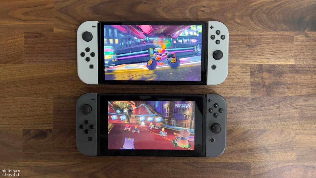 现款switch和switcholed款外观显示效果对比