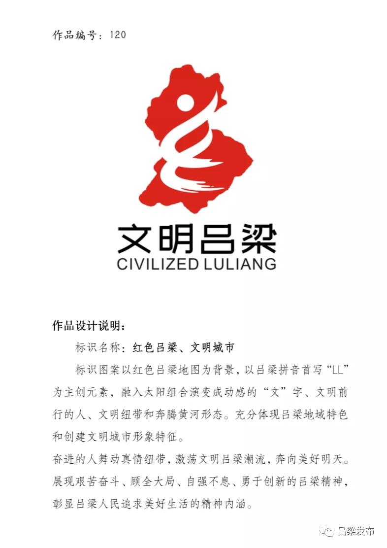 吕梁市文明城市主题标识(logo)入选作品公示