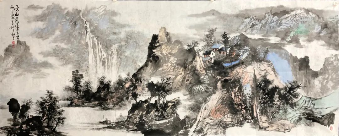甘竹轩山水如见笔墨有思当代水墨山水画家董舒军书画展会