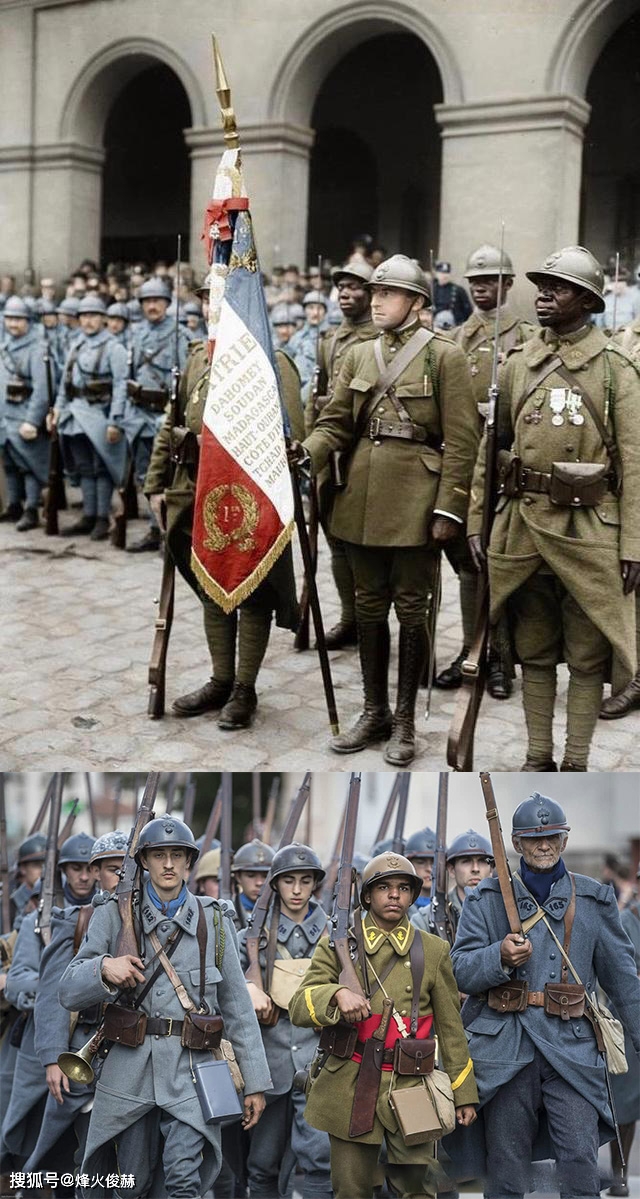 原创一战中的法军军装红帽红裤生怕对方看不到