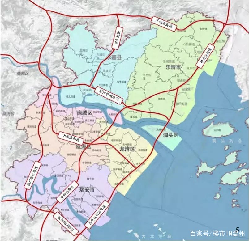 温州都市区主中心大致范围,仅供参考.