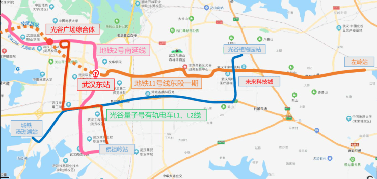 区域内地铁11号线已经建成,地铁19号线正在建设中,预计未来还规划有13