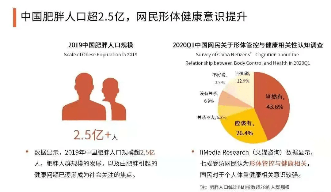 据数据显示,2019年中国肥胖人数超2.