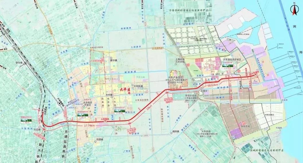 初设获批江苏省盐城市大丰港铁路支线工程项目开工在即