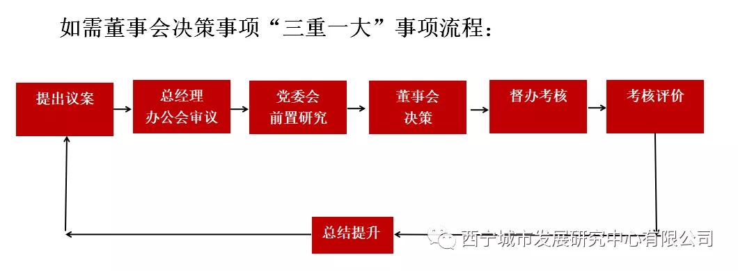 其他议事主体决策事项按照流程逐一制定具体"三重一大"事项流程.