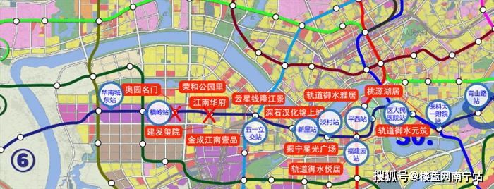 南宁地铁6号线站点再传新消息沿线楼盘地图曝光涉及34盘