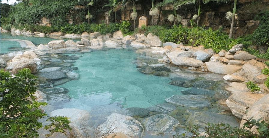 康养泉咸水矿温泉天然疗养温泉阳江碧桂园月亮湾拥有天然高浓度氯化钠